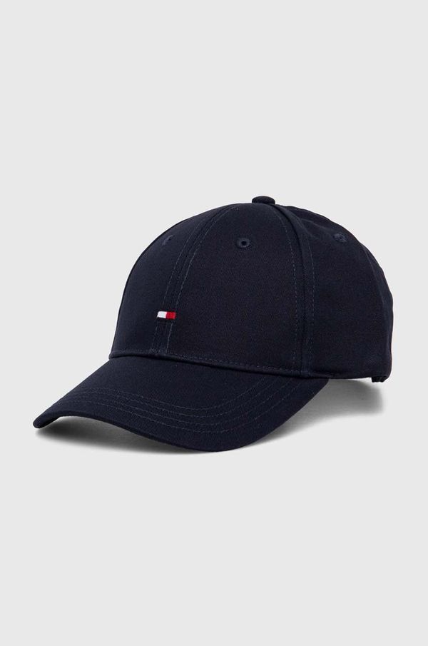 Tommy Hilfiger Pamučna kapa sa šiltom za bebe Tommy Hilfiger boja: tamno plava, bez uzorka