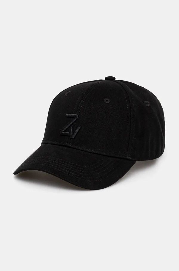 Zadig&Voltaire Pamučna kapa sa šiltom ZADIG&VOLTAIRE boja: crna, s aplikacijom, OMHT00002