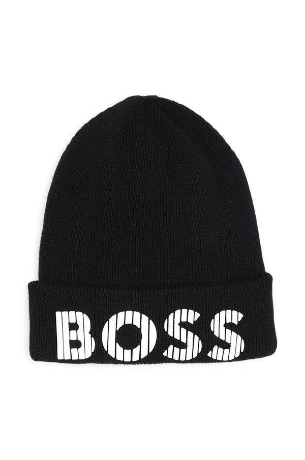 Boss Pamučna kapa za djecu BOSS boja: crna, J51564