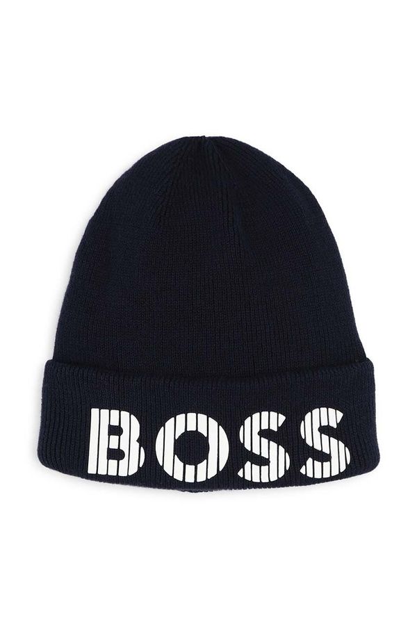 Boss Pamučna kapa za djecu BOSS boja: tamno plava, J51564