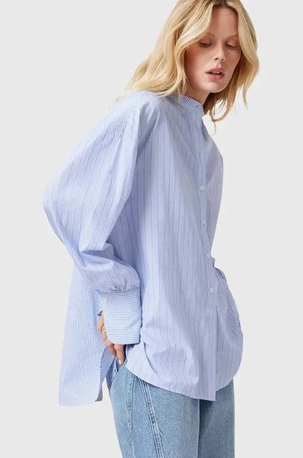 AllSaints Pamučna košulja AllSaints ANA za žene, relaxed, s ruskim ovratnikom, W047PC
