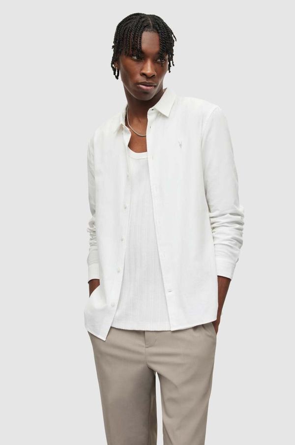 AllSaints Pamučna košulja AllSaints boja: bijela