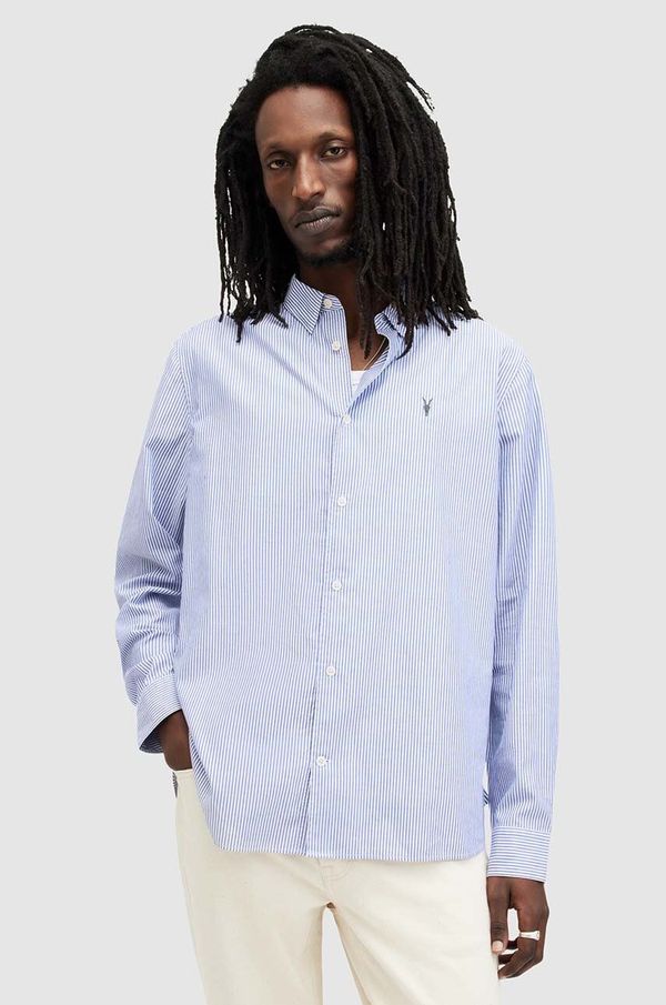 AllSaints Pamučna košulja AllSaints HILLVIEW LS SHIRT za muškarce, relaxed, MS513Z