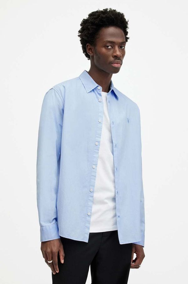 AllSaints Pamučna košulja AllSaints TAHOE LS SHIRT za muškarce, relaxed, s klasičnim ovratnikom, MS539Z