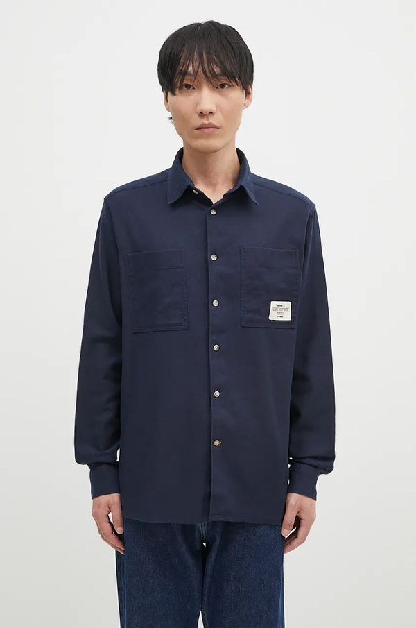 Barbour Pamučna košulja Barbour Angelo Relaxed za muškarce, boja: tamno plava, relaxed, s klasičnim ovratnikom, MSH5521
