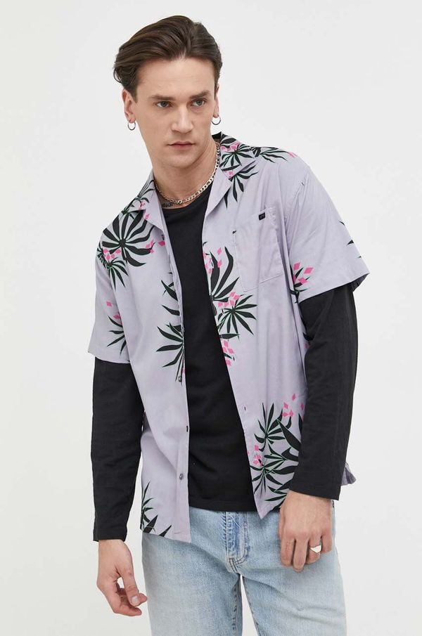 Billabong Pamučna košulja Billabong za muškarce, boja: ljubičasta, regular