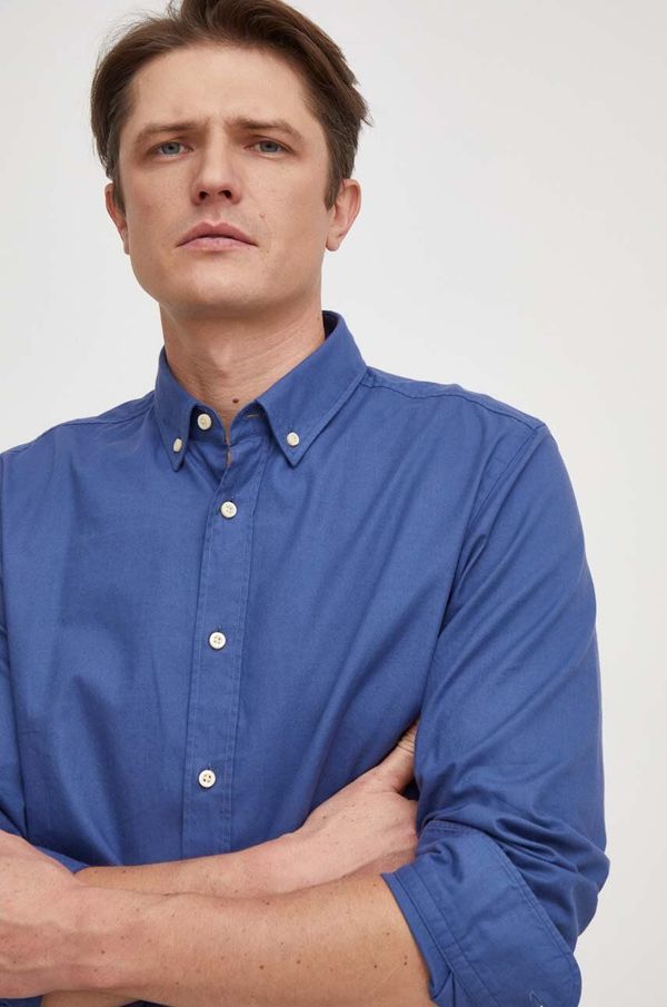Boss Pamučna košulja BOSS za muškarce, regular, s button-down ovratnikom