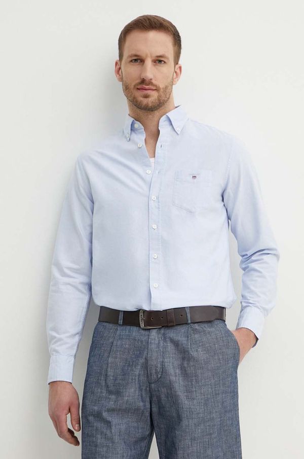Gant Pamučna košulja Gant za muškarce, regular, s button-down ovratnikom