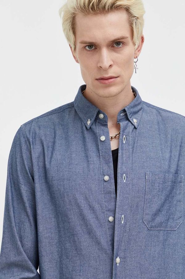 Hugo Pamučna košulja HUGO za muškarce, regular, s button-down ovratnikom