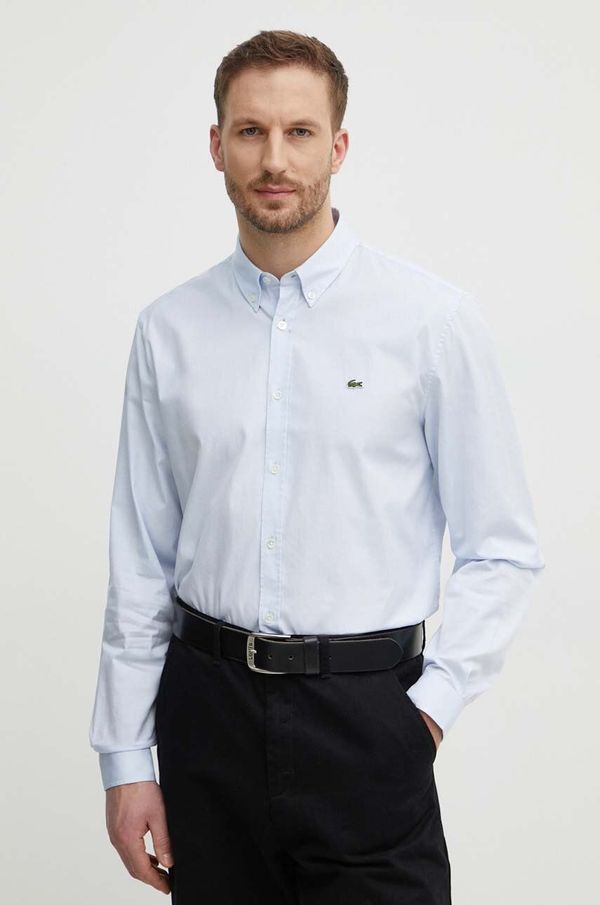 Lacoste Pamučna košulja Lacoste za muškarce, regular, s button-down ovratnikom
