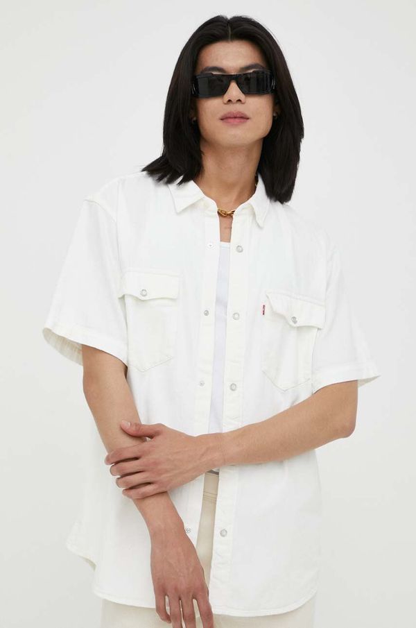 Levi's Pamučna košulja Levi's za muškarce, boja: bež, relaxed