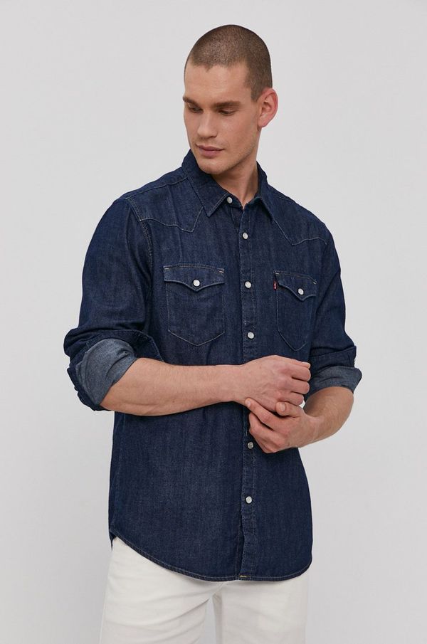 Levi's Pamučna košulja Levi's za muškarce, boja: tamno plava, 85744.0000-Blues
