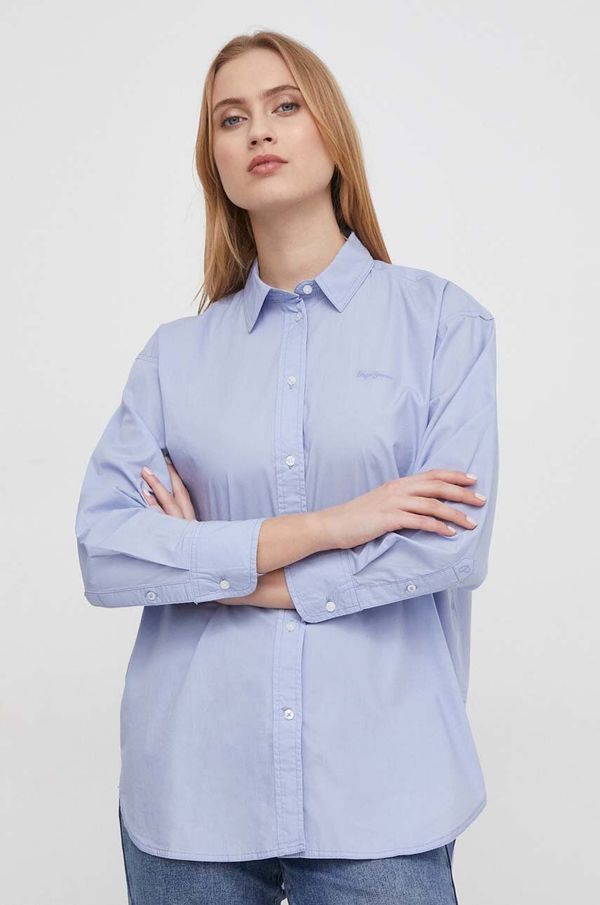 Pepe Jeans Pamučna košulja Pepe Jeans PAULA za žene, relaxed, s klasičnim ovratnikom, PL304808