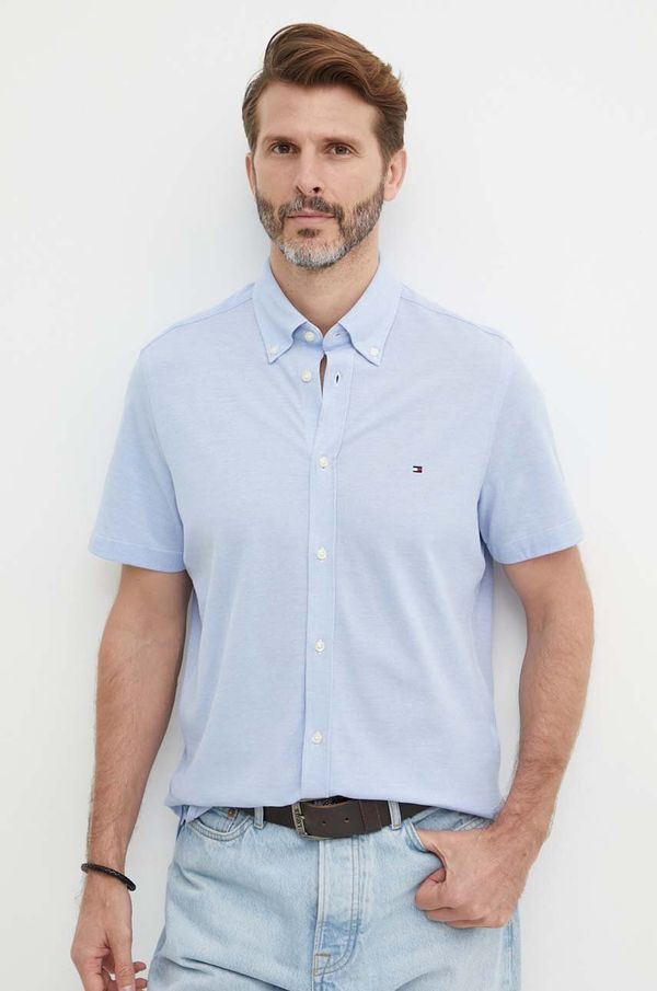 Tommy Hilfiger Pamučna košulja Tommy Hilfiger za muškarce, regular, s button-down ovratnikom, MW0MW30911