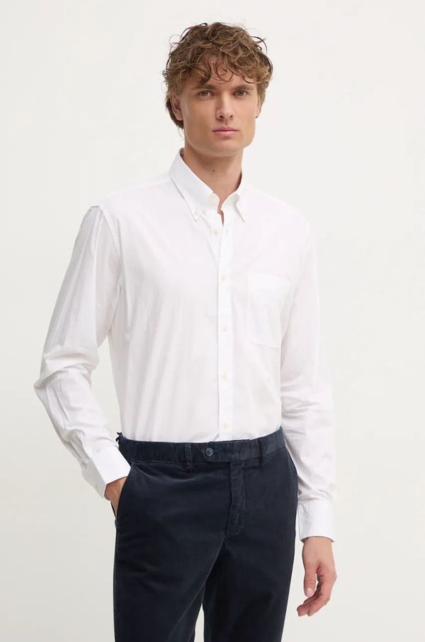 United Colors of Benetton Pamučna košulja United Colors of Benetton za muškarce, boja: bijela, regular, s button-down ovratnikom, 52MCUQ04B