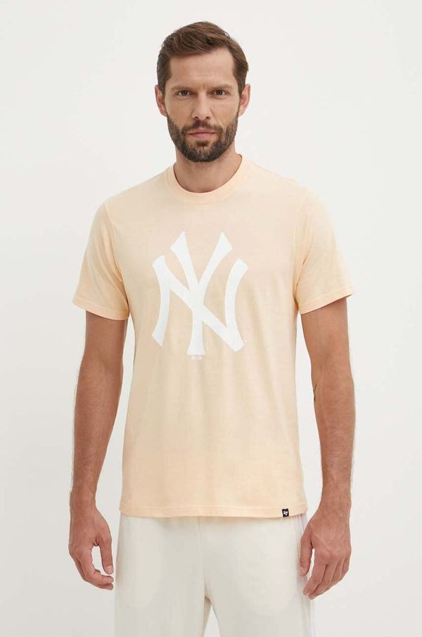 47 brand Pamučna majica 47 brand MLB New York Yankees boja: narančasta, s tiskom, BB017TEMIME617760AF