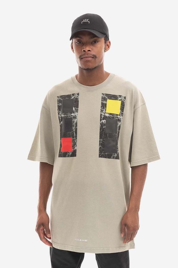 A-COLD-WALL* Pamučna majica A-COLD-WALL* Relaxed Cubist T-shirt COLD LIGHT GREY boja: siva, s uzorkom, ACWMTS097-COLDGREY