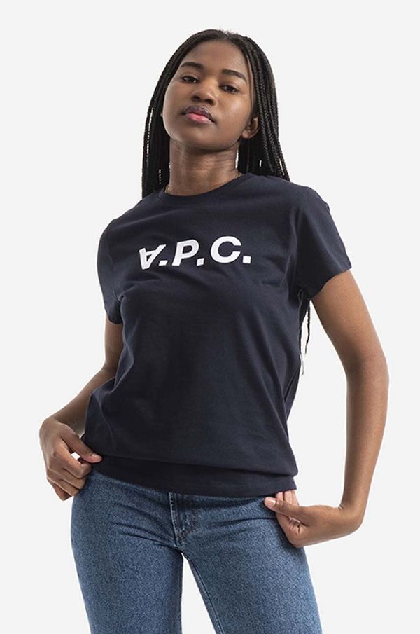 A.P.C. Pamučna majica A.P.C. VPC Colour boja: tamno plava, COBQX.F26944-DARKNAVY
