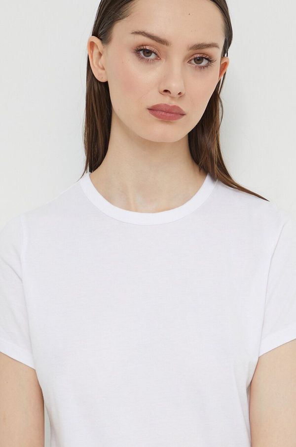 Abercrombie & Fitch Pamučna majica Abercrombie & Fitch za žene, boja: bijela