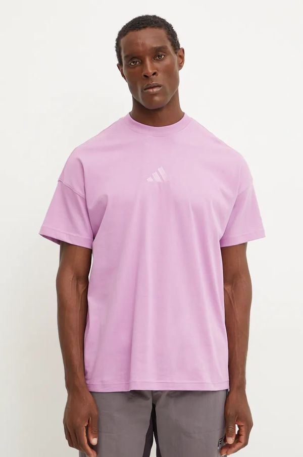 adidas Pamučna majica adidas All SZN za muškarce, boja: ljubičasta, bez uzorka, IY4149