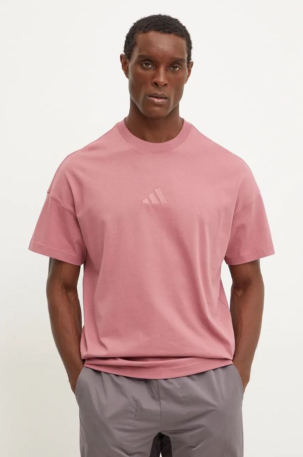 adidas Pamučna majica adidas All SZN za muškarce, boja: ružičasta, bez uzorka, IY4140
