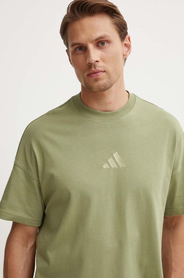 adidas Pamučna majica adidas All SZN za muškarce, boja: zelena, bez uzorka, JD1010