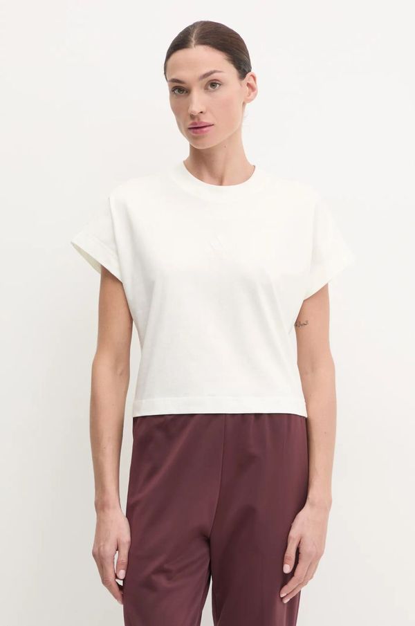 adidas Pamučna majica adidas ALL SZN za žene, boja: bež, JJ1243