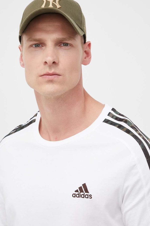 adidas Pamučna majica adidas boja: bijela, s aplikacijom