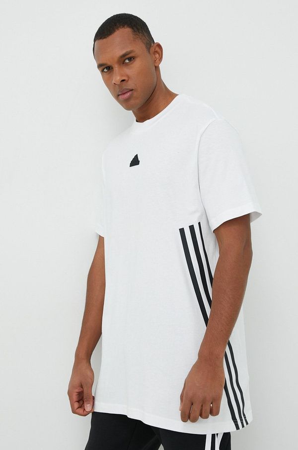 adidas Pamučna majica adidas boja: bijela, s aplikacijom