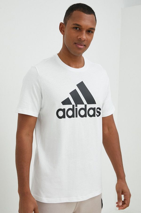 adidas Pamučna majica adidas boja: bijela, s tiskom