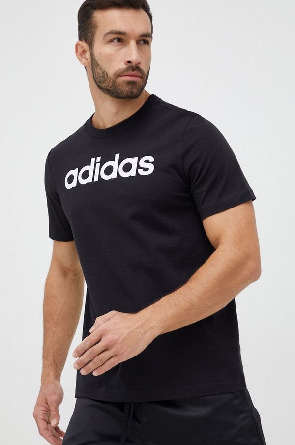 adidas Pamučna majica adidas boja: crna, s tiskom