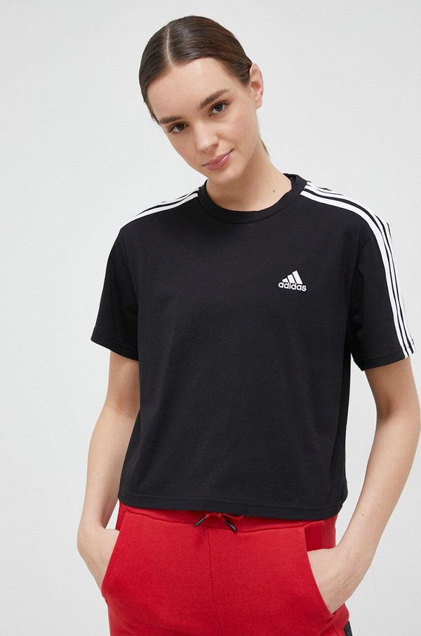adidas Pamučna majica adidas boja: crna