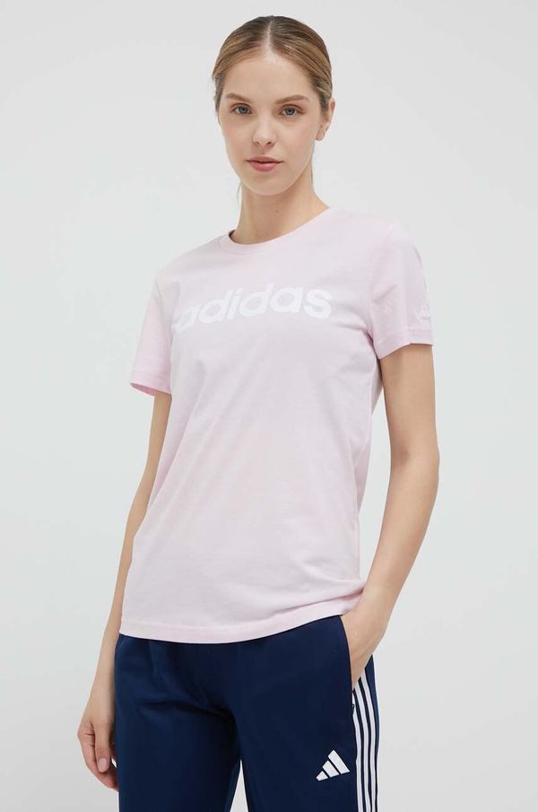 adidas Pamučna majica adidas boja: ružičasta