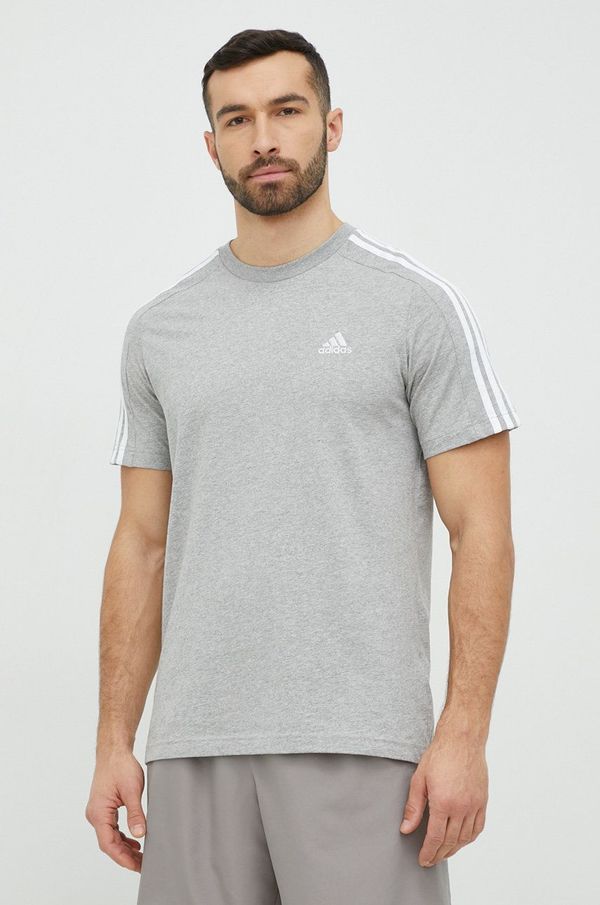 adidas Pamučna majica adidas boja: siva, jednobojni model