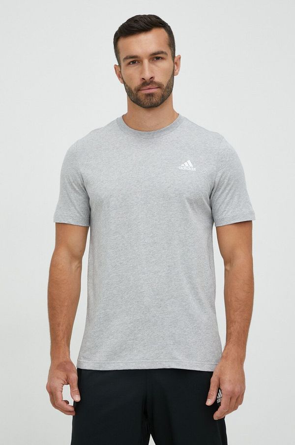 adidas Pamučna majica adidas boja: siva, melanž