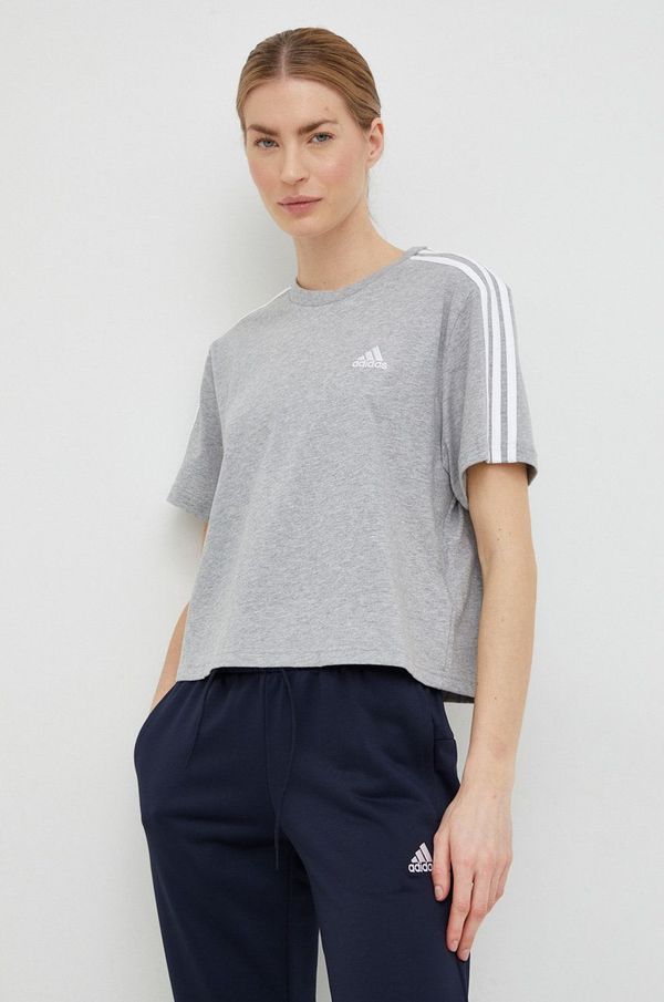 adidas Pamučna majica adidas boja: siva