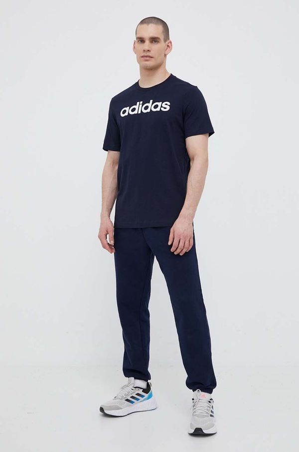 adidas Pamučna majica adidas boja: tamno plava, s tiskom IC9275