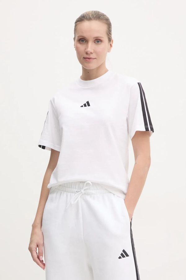adidas Pamučna majica adidas Essentials za žene, boja: bež, JM2394