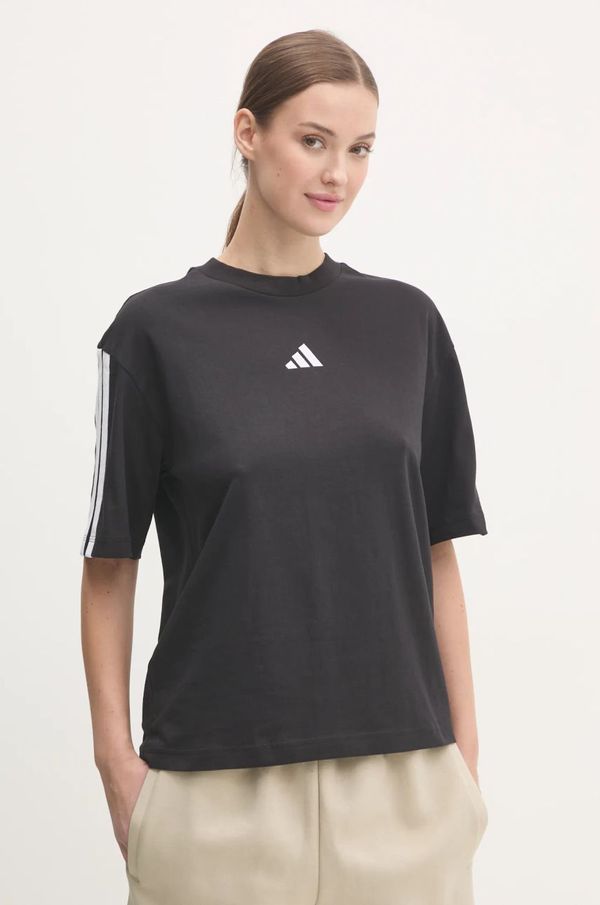 adidas Pamučna majica adidas Essentials za žene, boja: crna, JC5960