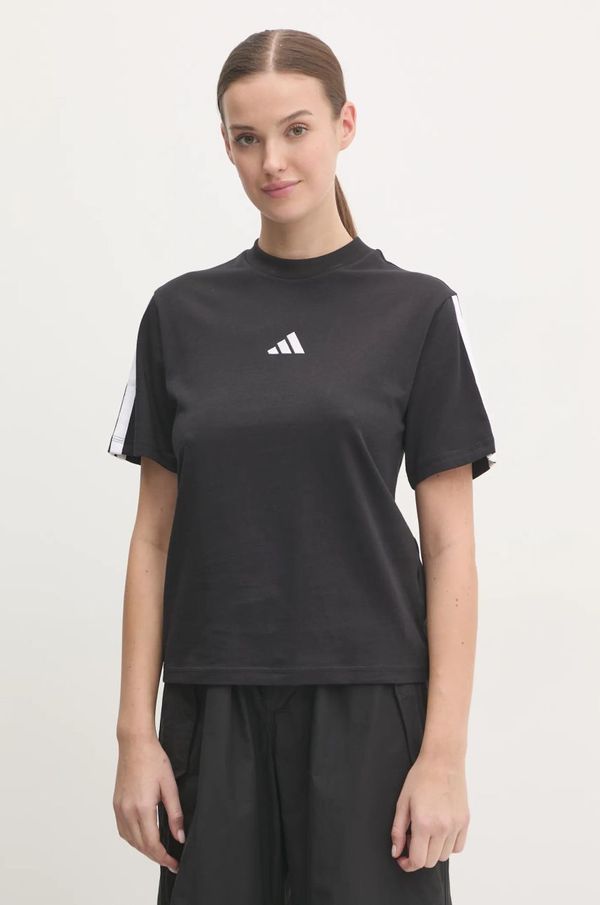 adidas Pamučna majica adidas Essentials za žene, boja: crna, JM2393
