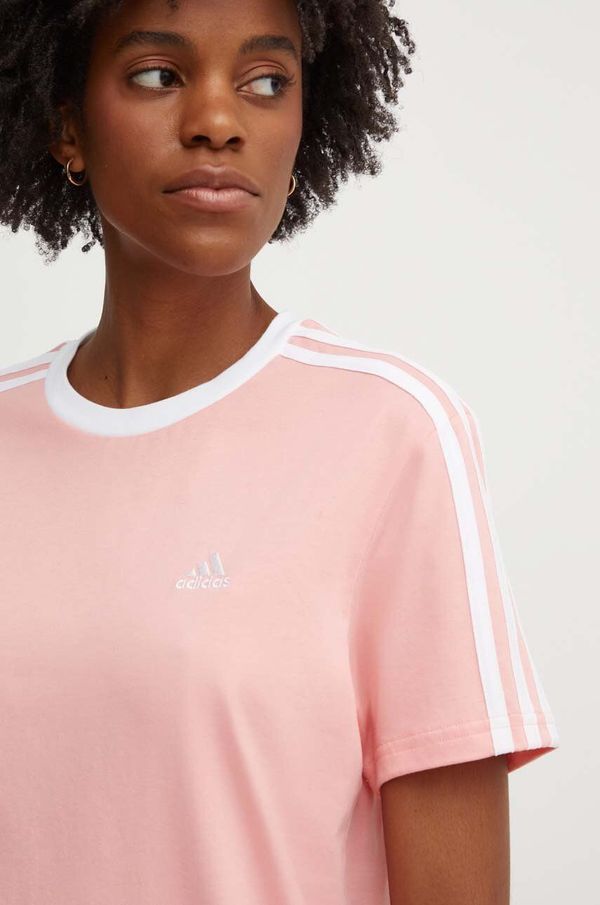 adidas Pamučna majica adidas Essentials za žene, boja: ružičasta, IY1698