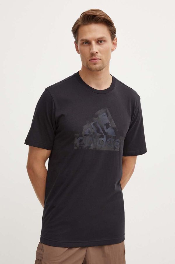 adidas Pamučna majica adidas Future Icons za muškarce, boja: crna, s aplikacijom, IW2652