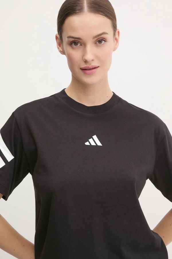 adidas Pamučna majica adidas Future Icons za žene, boja: crna, JE0237