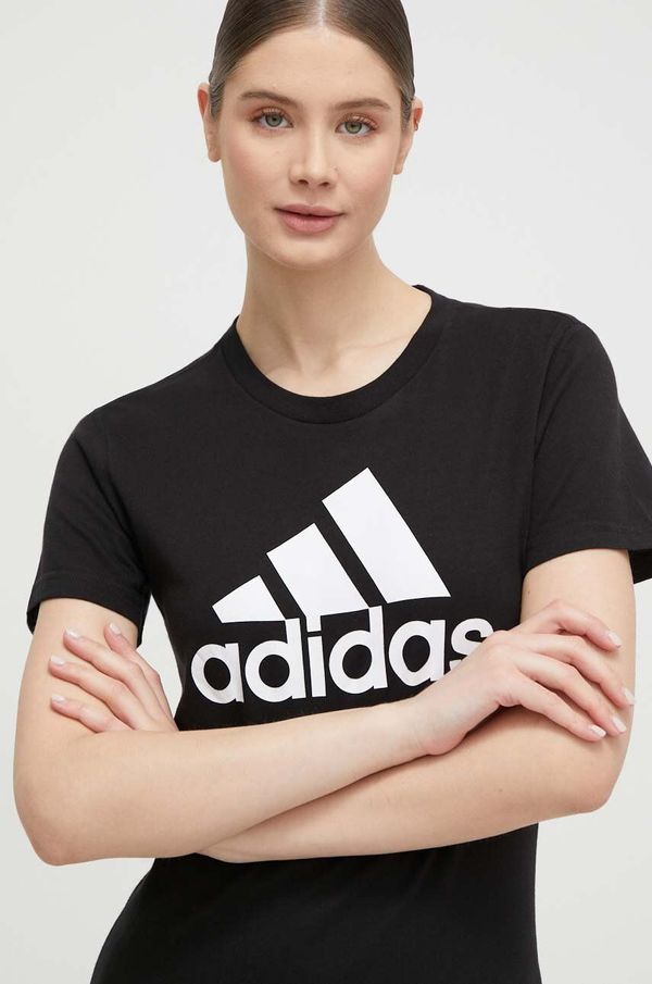 adidas Pamučna majica adidas GL0722 boja: crna