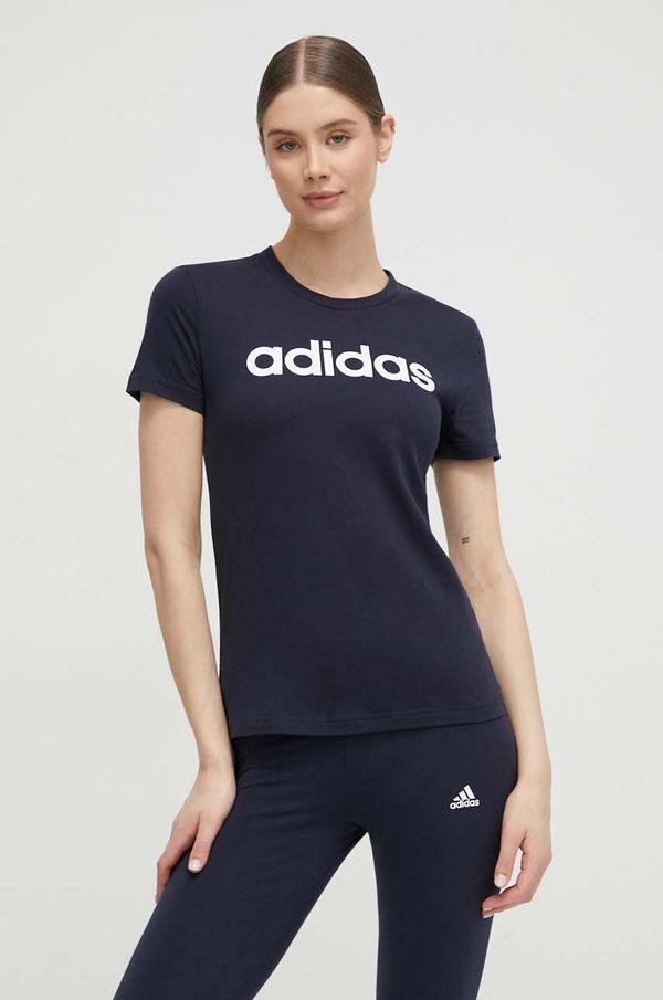 adidas Pamučna majica adidas H07833 boja: tamno plava