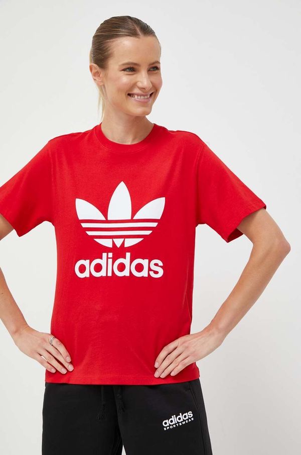 adidas Originals Pamučna majica adidas Originals boja: crvena