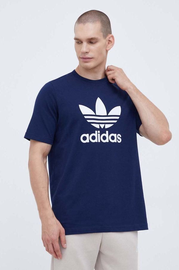 adidas Originals Pamučna majica adidas Originals boja: tamno plava, s tiskom