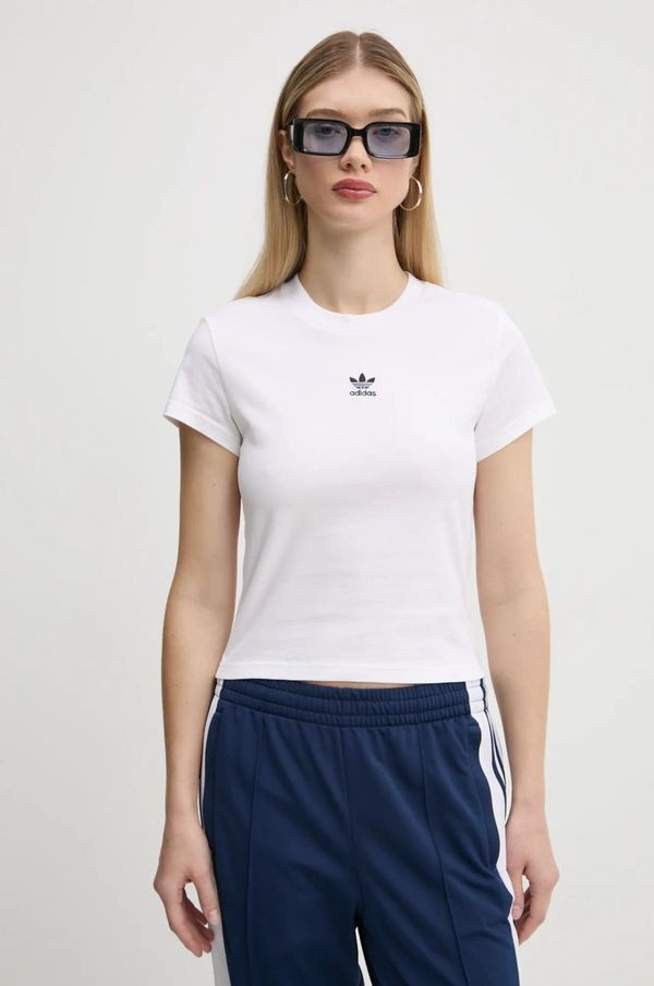 adidas Originals Pamučna majica adidas Originals Essential za žene, boja: bež, JC8973