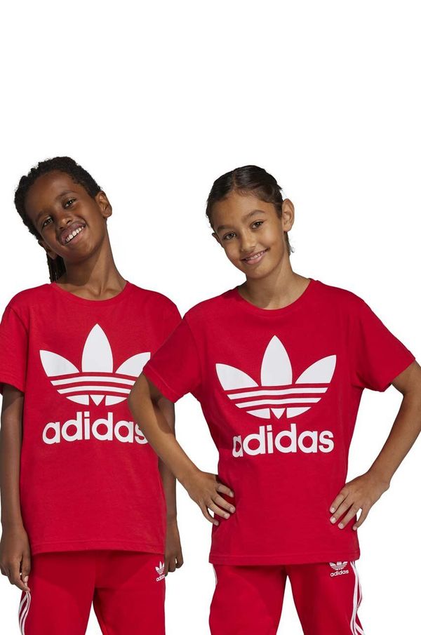 adidas Originals Pamučna majica adidas Originals TREFOIL boja: crvena, s tiskom