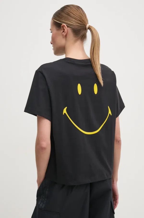 adidas Originals Pamučna majica adidas Originals X Smiley za žene, boja: crna, JD2740